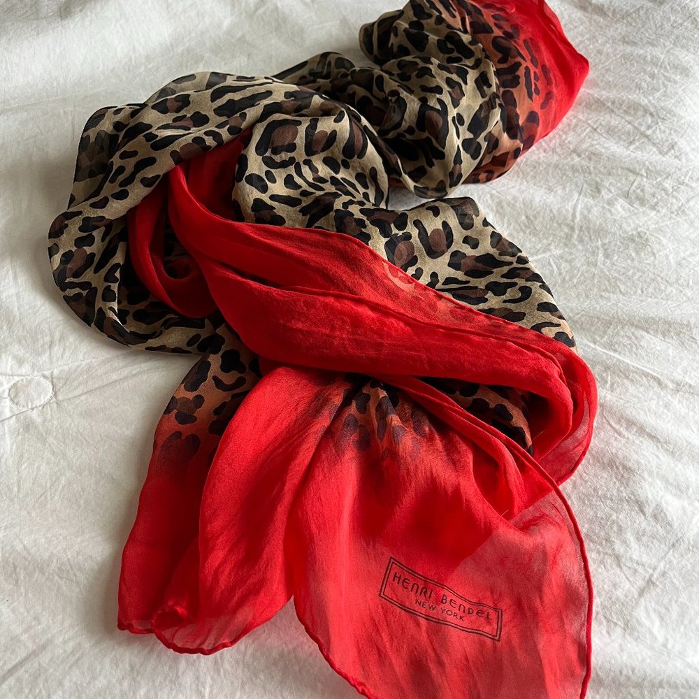 Henri Bendel 100% Silk Scarf